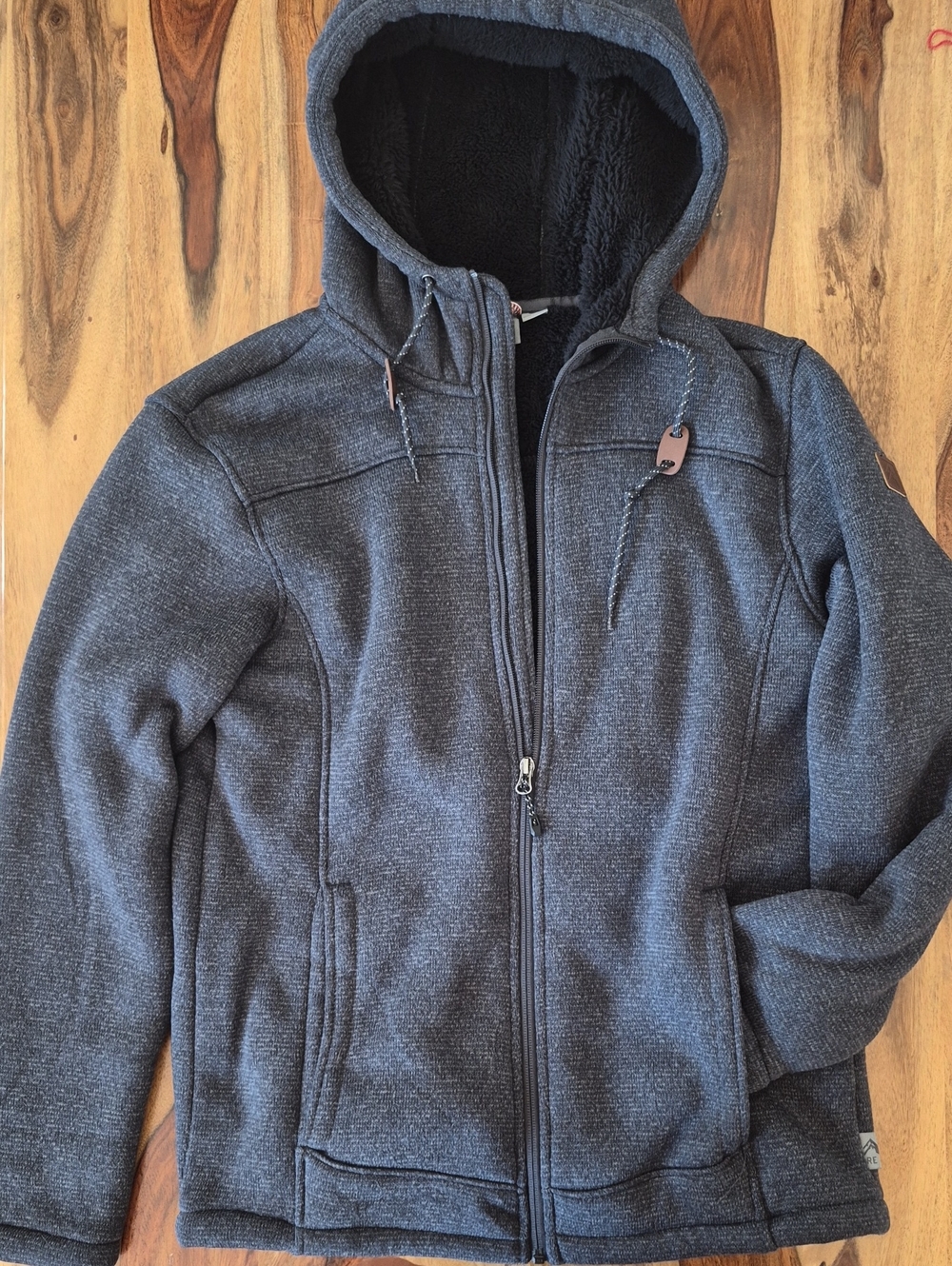 Rugged Element Thick Sherpa Lining Hoodied Zip Up Jacket Sz Large